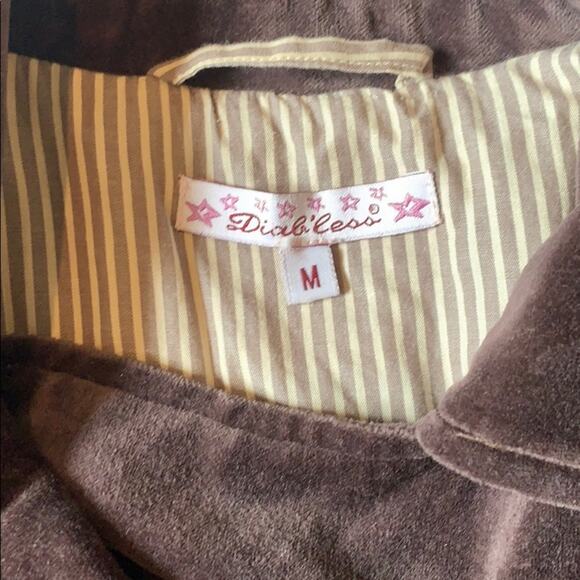 Diab’less Diabless embroidered velvet military jacket, m - Picture 8 of 11